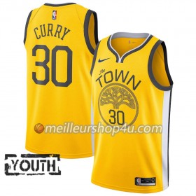 Maillot Basket Enfant Golden State Warriors Stephen Curry 30 2018-19 Nike Jaune Swingman